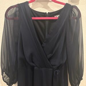 DKNY Midnight Blue Long Sleeve Dress